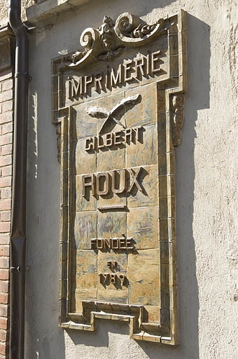 maison, puis imprimerie Barbizet, puis Barbizet-Roux, puis Gilbert Roux, actuellement logement