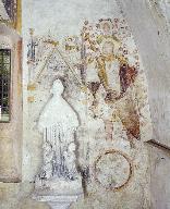 peinture murale : saint Christophe