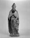 2 statues : évêque et saint François Xavier