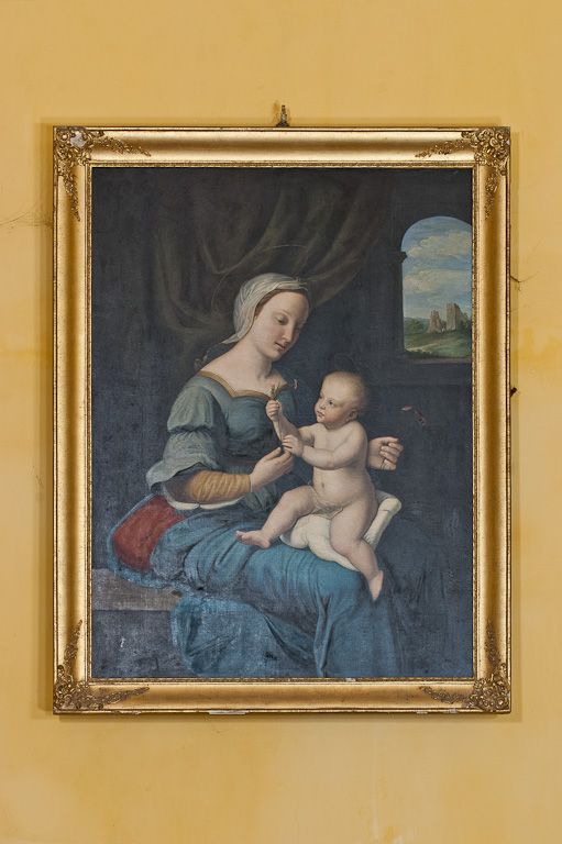tableau : Vierge à l'Enfant (La Vierge à l'oeillet)