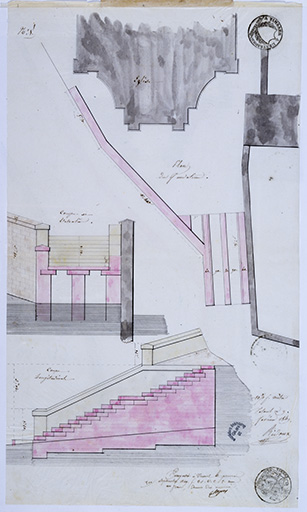 escalier du parvis de l'église