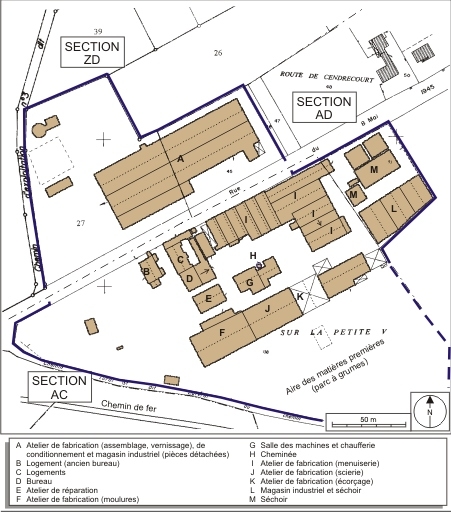 scierie et menuiserie de la Compagnie Générale de Scierie et Menuiserie