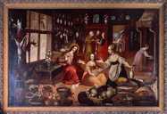 tableau : le Christ chez Marthe et Marie