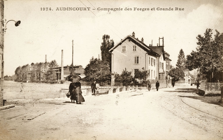 usine métallurgique des Forges d'Audincourt, puis de la Compagnie des Forges d'Audincourt et Dépendances, actuellement zone industrielle des Forges