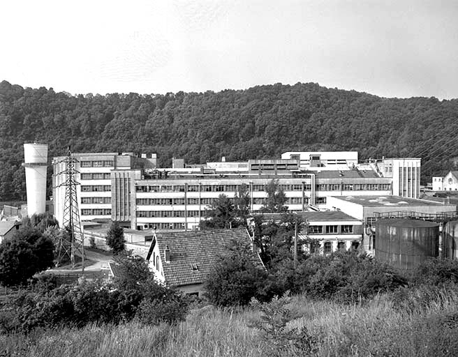 usine à papier de la société des Papeteries Bisontines, usine de fibres artificielles et synthétiques dite usine des Soieries puis de la Rhodiacéta