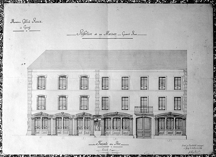 maison, puis imprimerie Barbizet, puis Barbizet-Roux, puis Gilbert Roux, actuellement logement