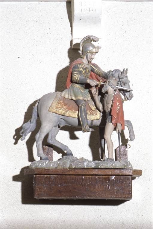 groupe sculpté : Charité de saint Martin