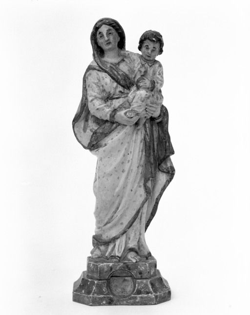 bâton de procession : Vierge à l'Enfant