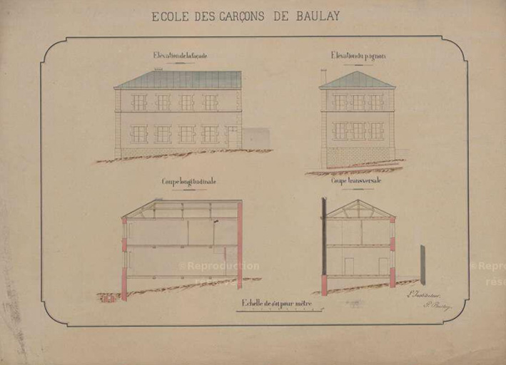 Plans de l'école des garçons