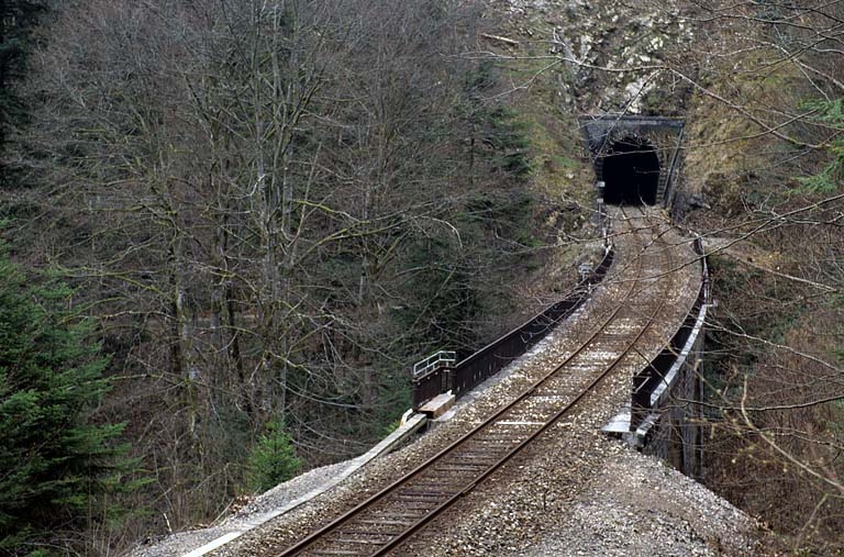 viaduc de Malproche, pont ferroviaire et tunnel dit souterrain de Malproche (voie ferrée Andelot - La Cluse)