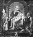 tableau : Vierge de Pitié avec donateur et saint Jean-Baptiste