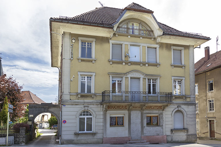 magasin de commerce (boucherie Jeancler) et atelier d'horlogerie de Lucien Jeancler