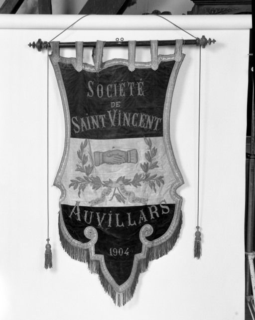 bannière de procession : de la société de saint Vincent