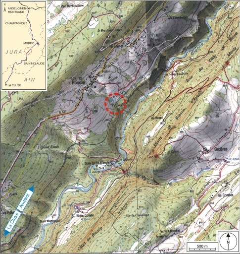 mur de soutènement à arcades (voie ferrée Andelot - La Cluse)