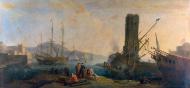 tableau : Vue d'un port