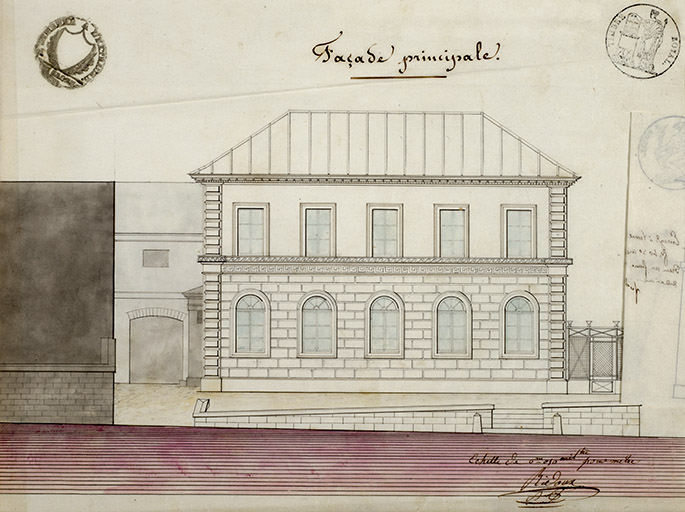 mairie, école primaire de garçons.
