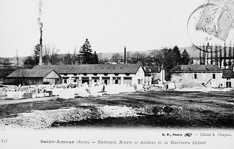 moulin à blé dit moulin Febvre, usine de taille de matériaux de construction dite marbrerie Célard