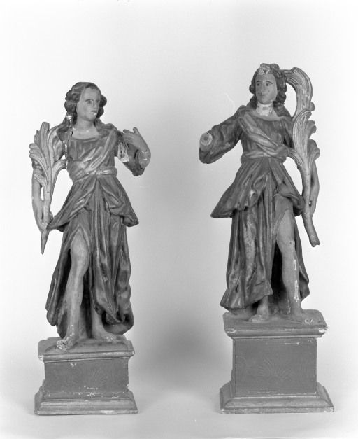 statue (2, statuette, en pendant) : les anges