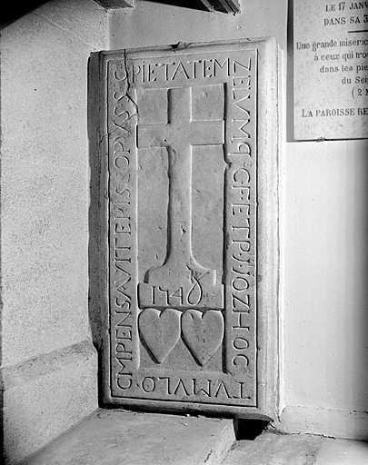 dalle funéraire de C.F. et P.J. Joz