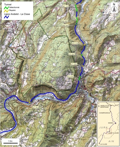 tunnels de la voie ferrée Andelot - La Cluse
