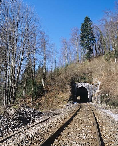 2 tunnels dits souterrains des Bataillards et de Lézair (voie ferrée Andelot - La Cluse)