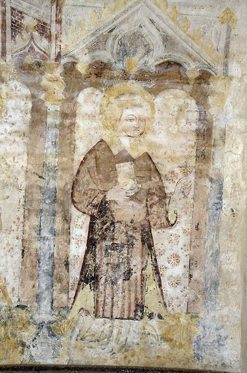 peinture murale : saints sous dais