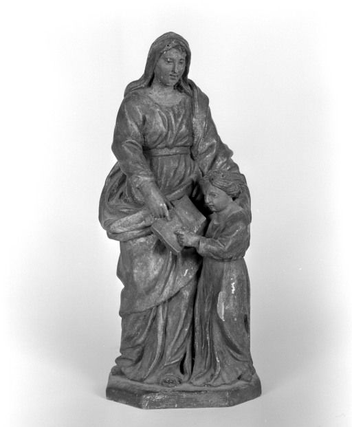 bâton de procession : l'Education de la Vierge
