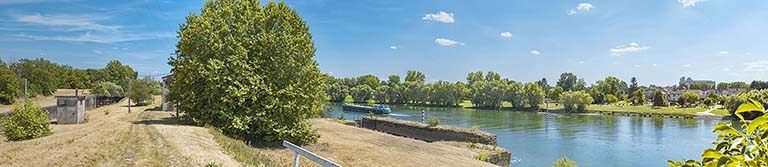 barrage des Bordes et ancienne écluse de Verdun-sur-le-Doubs