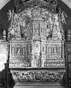 autel, 3 gradins d'autel, tabernacle et retable (ensemble du maître-autel)