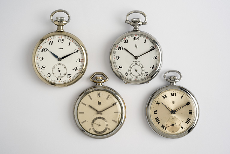 ensemble de 4 montres de gousset mécaniques Lip