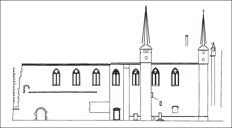 église abbatiale de l'abbaye Saint-Oyend, actuellement cathédrale Saint-Pierre, Saint-Paul et Saint-André