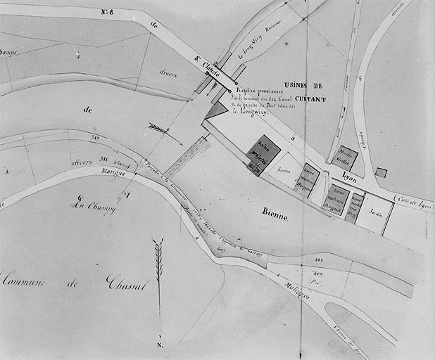 usine de taille de matériaux de construction de la Cie de la Marbrerie de Molinges
