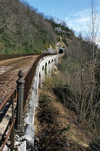 viaduc de la Grande Roche et tunnels dit souterrains du Crapaud et du Champ de Bienne (voie ferrée Andelot - La Cluse)