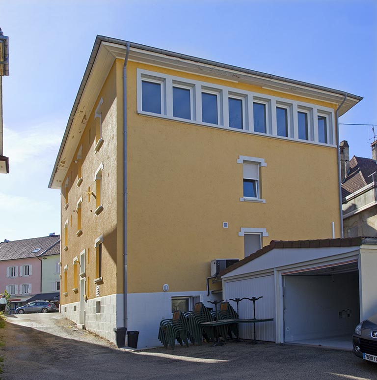 immeuble, magasin de commerce et atelier d'horlogerie Loeffler puis de la Société coopérative horlogère maîchoise (Schom)