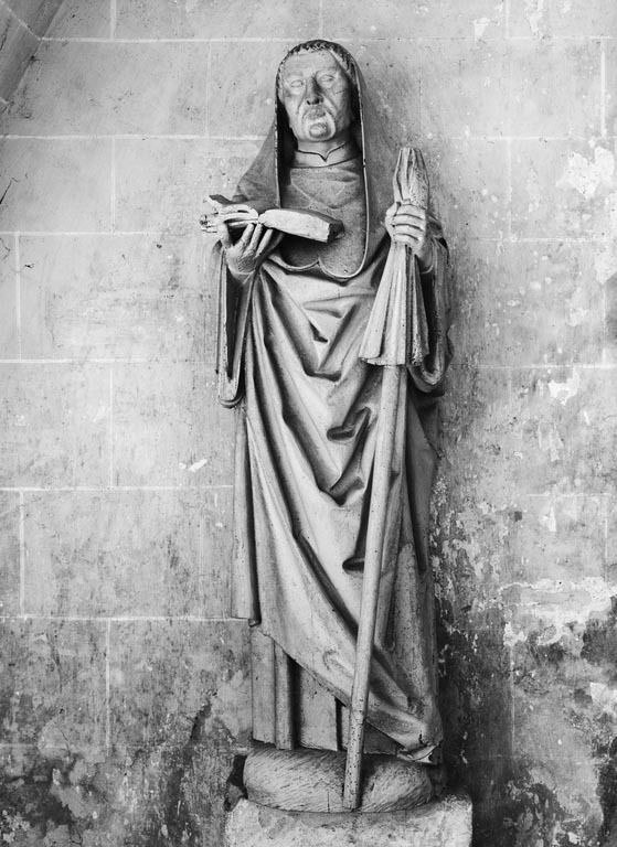 statue (petite nature) : saint abbé
