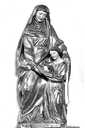 groupe sculpté : l'Education de la Vierge
