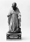 groupe sculpté (statuette) : saint Antoine abbé (2)
