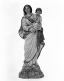 bâton de procession : Vierge à l'Enfant