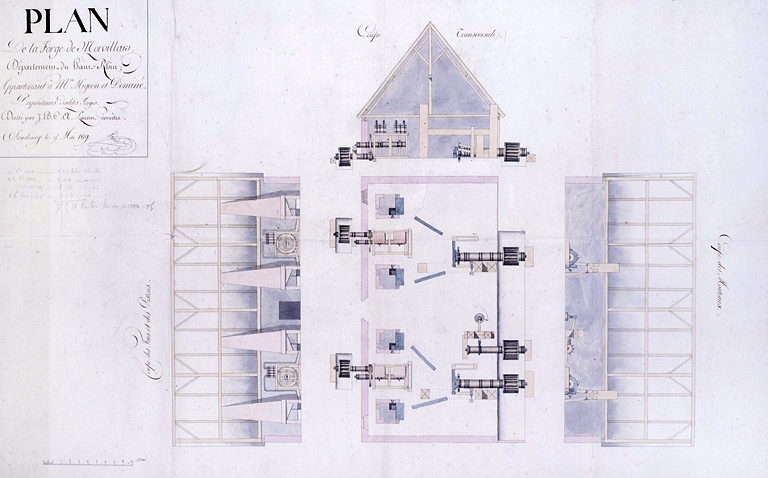 usine de transformation des métaux et aciérie dites forges de Morvillars