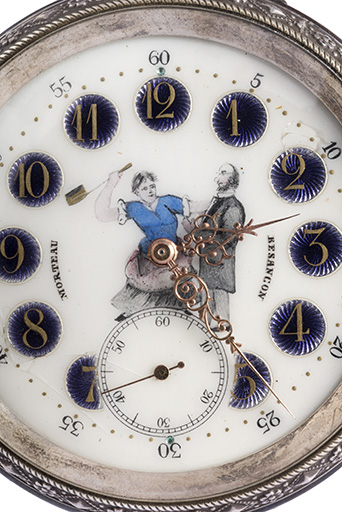montre de gousset mécanique illustrant la rivalité Besançon Morteau