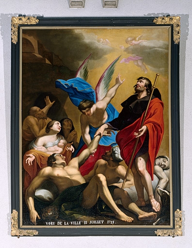 tableau : saint Roch soignant les pestiférés