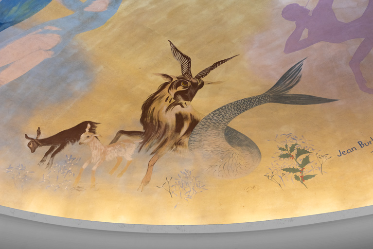 peinture monumentale de la coupole : le zodiaque