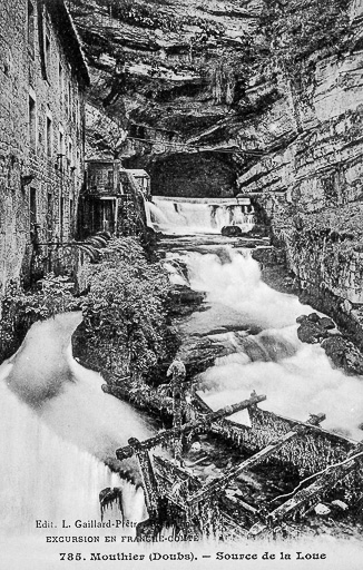 usines de la source de la Loue, actuellement centrale hydroélectrique dite centrale de la Source