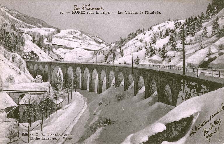 viaduc de l'Evalude (voie ferrée Andelot - La Cluse)