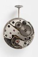 mécanisme d'horloge (mouvement de montre mécanique Jeambrun PS 33 C) et son présentoir