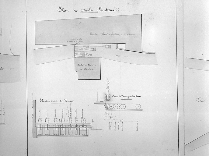 moulin à blé dit moulin Rentreux, usine de taille de matériaux de construction dite marbrerie Carron