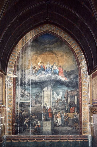 peinture monumentale : la Trinité avec saint Jean-Baptiste et saint Jean l'Evangéliste