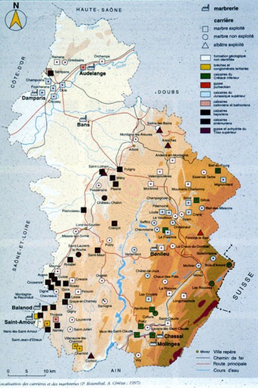 marbres et marbreries du Jura