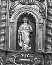 3 statues (figurines) : saint Pierre, saint Antoine et évêque