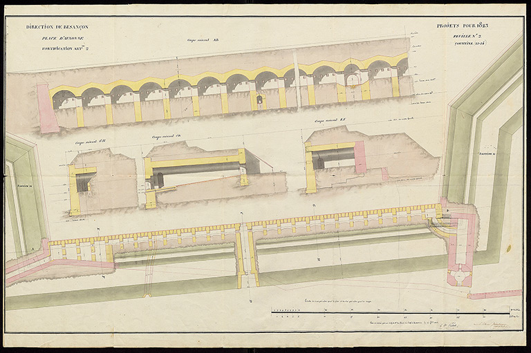 courtine casematée entre le bastion du Moineau et celui de Kehl